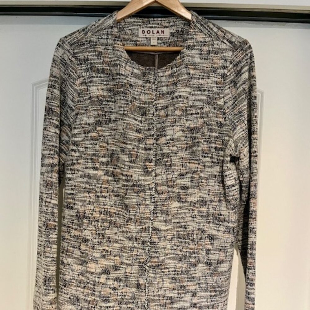 Dolan Jacket, Neutral Tones of cream, brown, grey, Size XL
